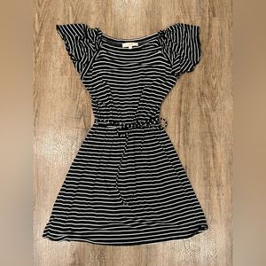 Back/white striped dress LOFT size small